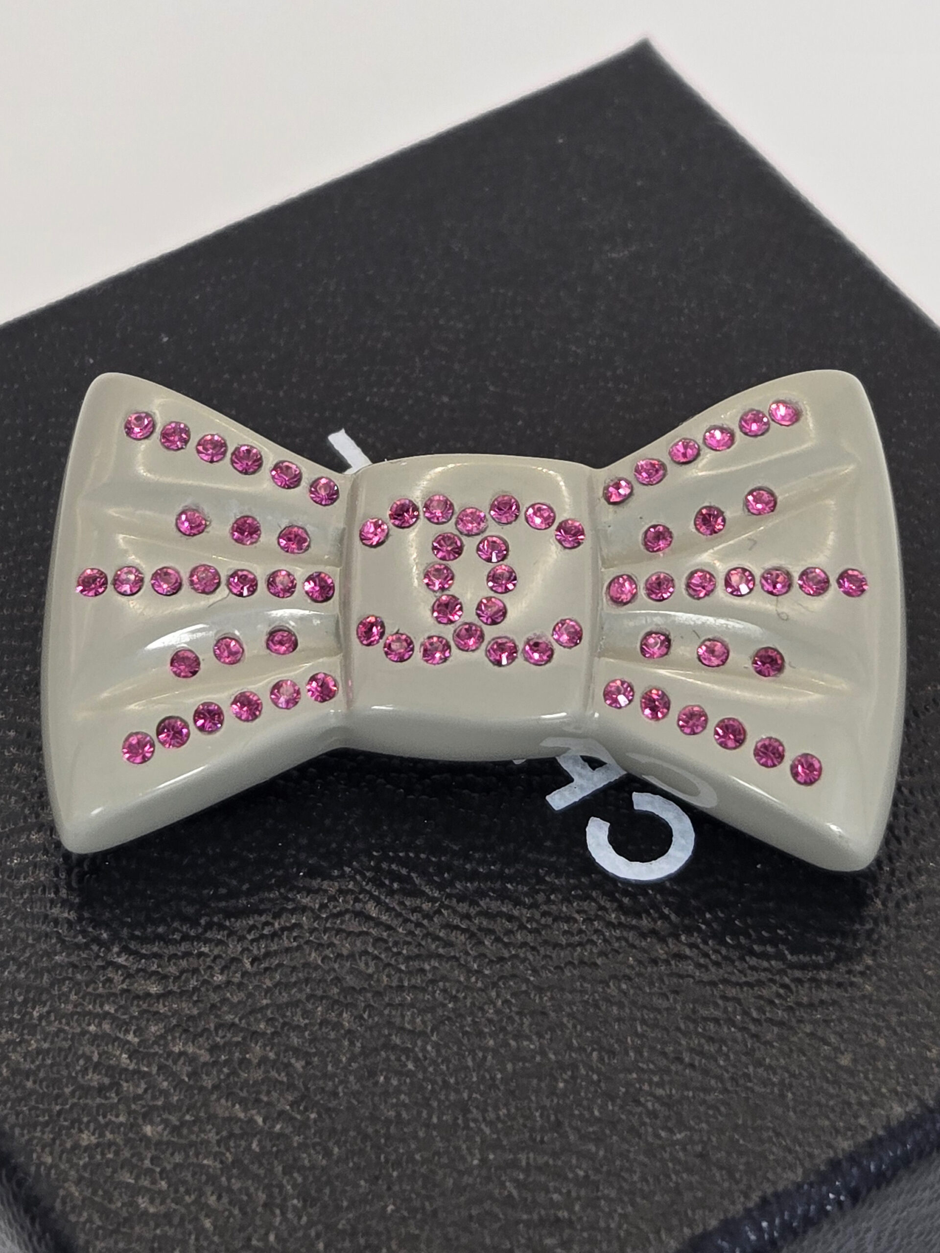 Chanel Crystal Bowtie Brooch 02P