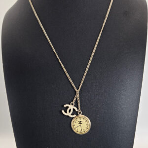 Chanel Clock-face CC logo necklace 07C