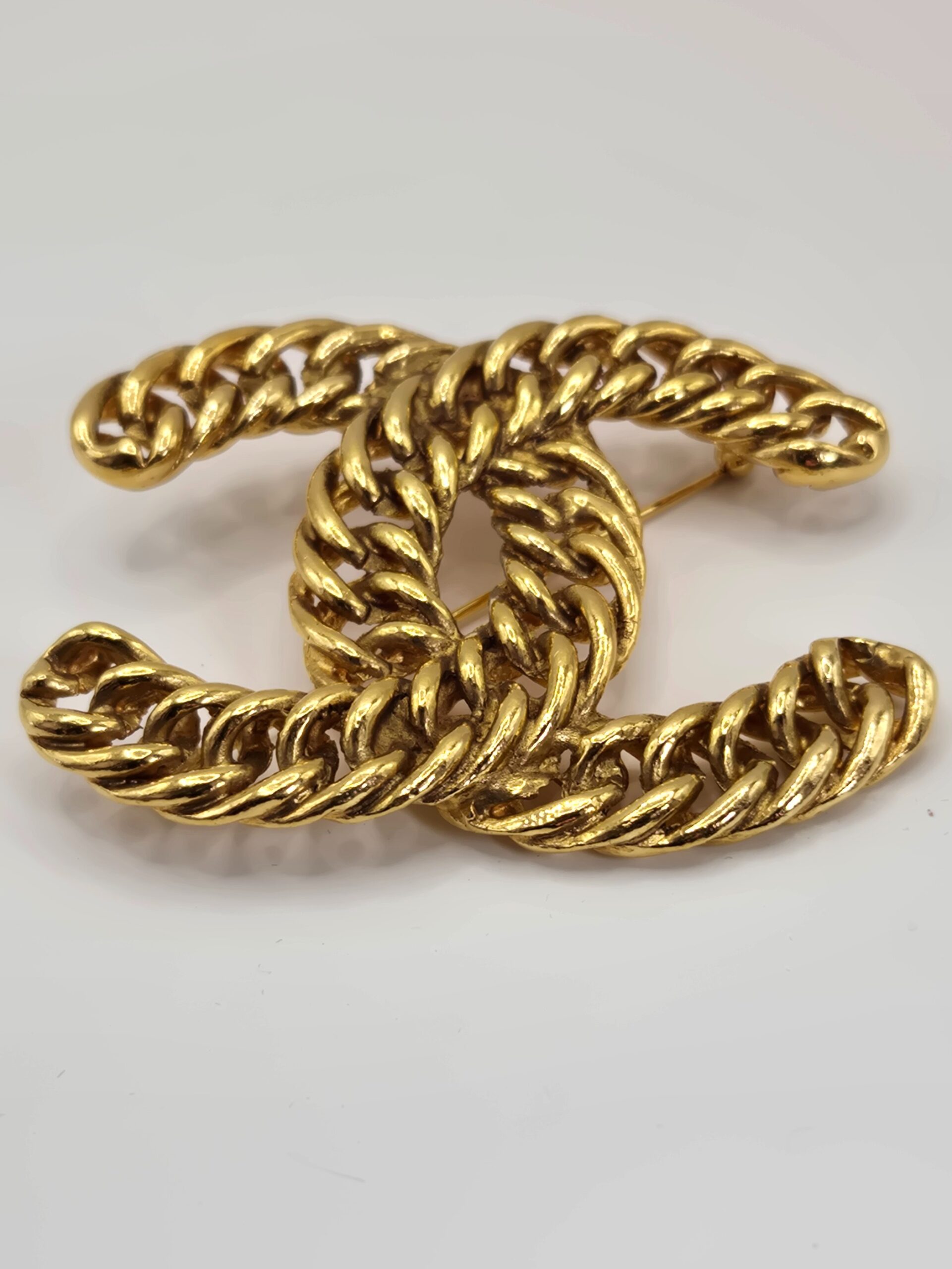 Chanel 80's Classic Large CC Brooch