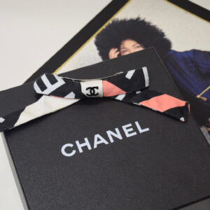 Chanel Silk Bow Hair Barrette 22S