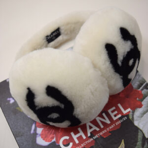 Chanel 2021 Furry White Earmuffs