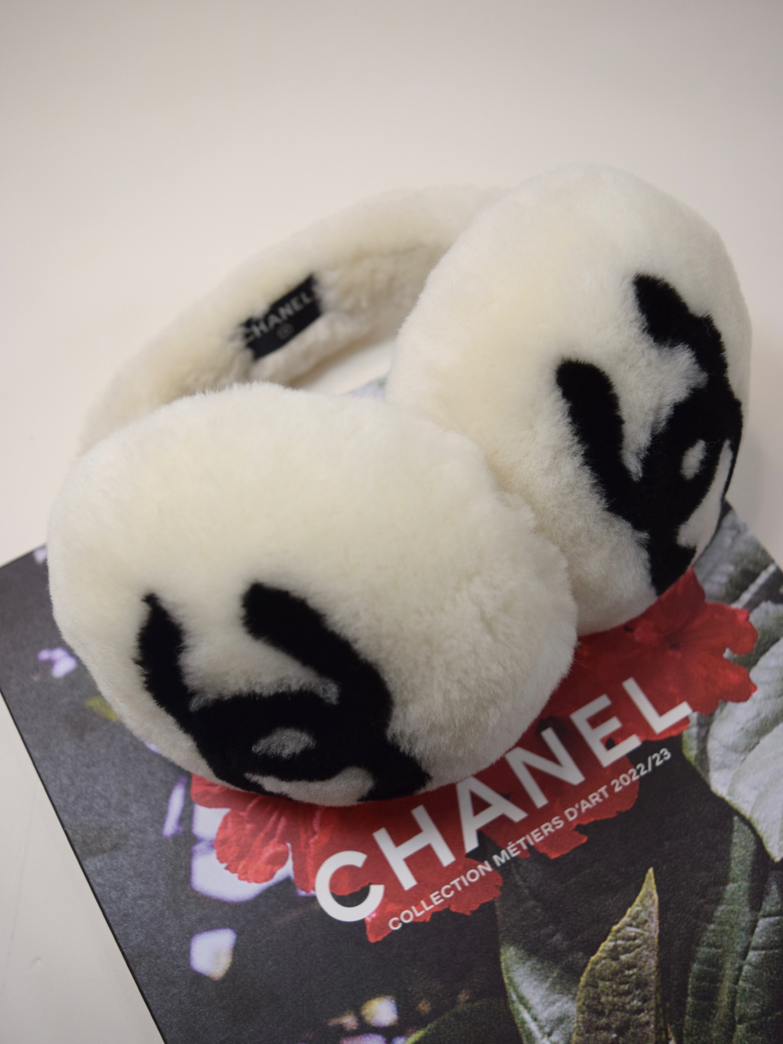 Chanel 2021 Furry White Earmuffs