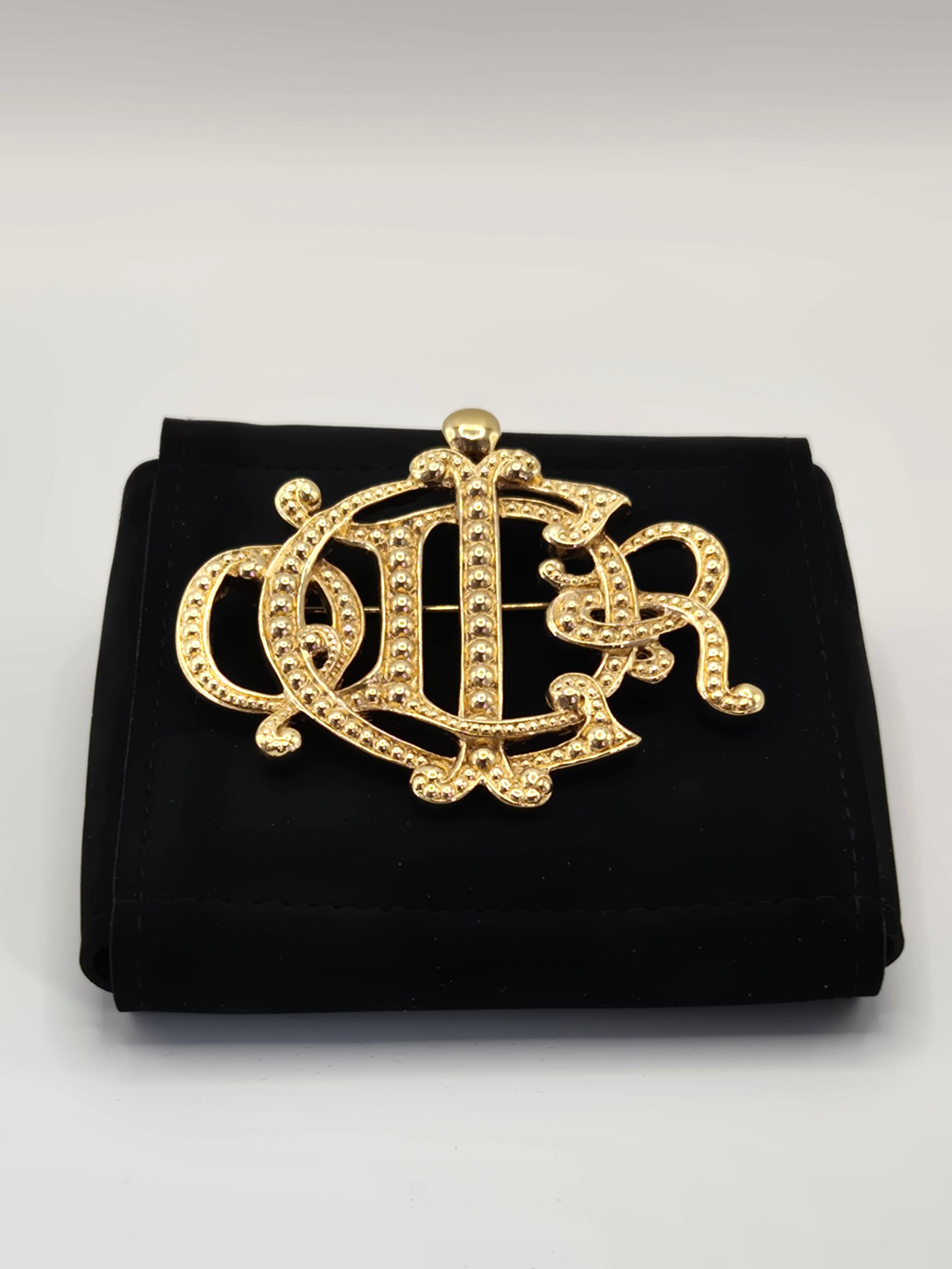 Christian Dior Vintage 90s Logo Brooch