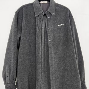 Miu Miu 2025 Grey Flannel Top