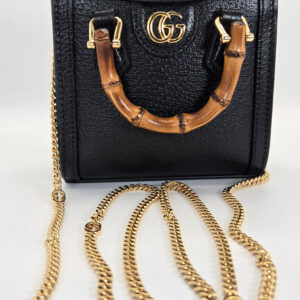 Gucci Diana Black Mini Bag with Bamboo Handle
