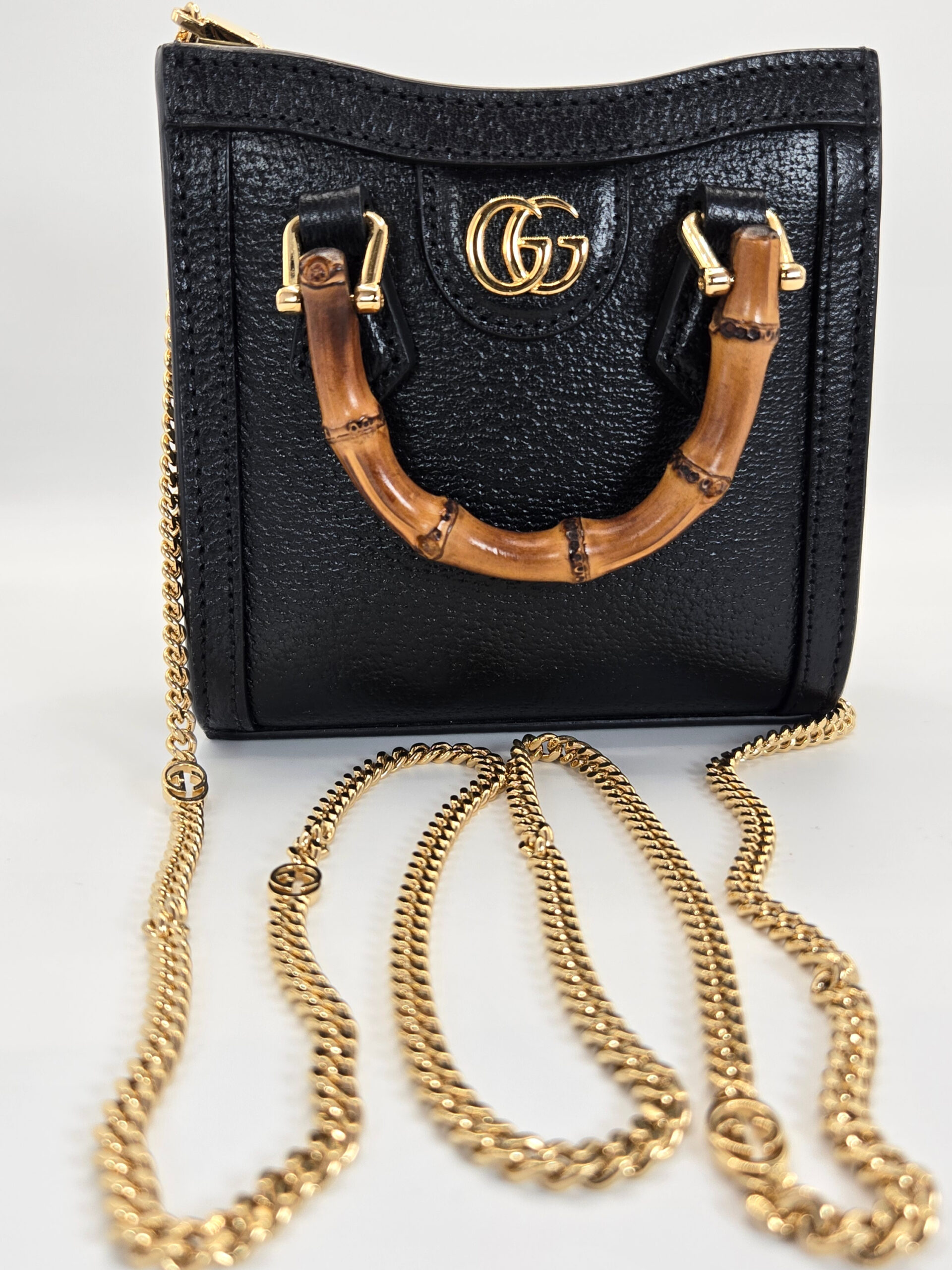 Gucci Diana Black Mini Bag with Bamboo Handle