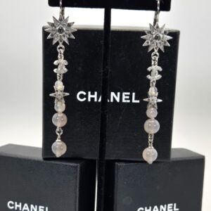 Chanel Star Dangling SHW Earrings 15A