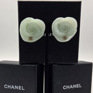 Chanel CC Camellia Earrings 02P