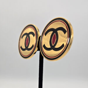 Chanel 1988 Vintage CC Gold Earrings