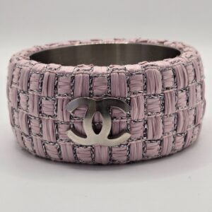 Chanel Pink Tweed Bangle B14P