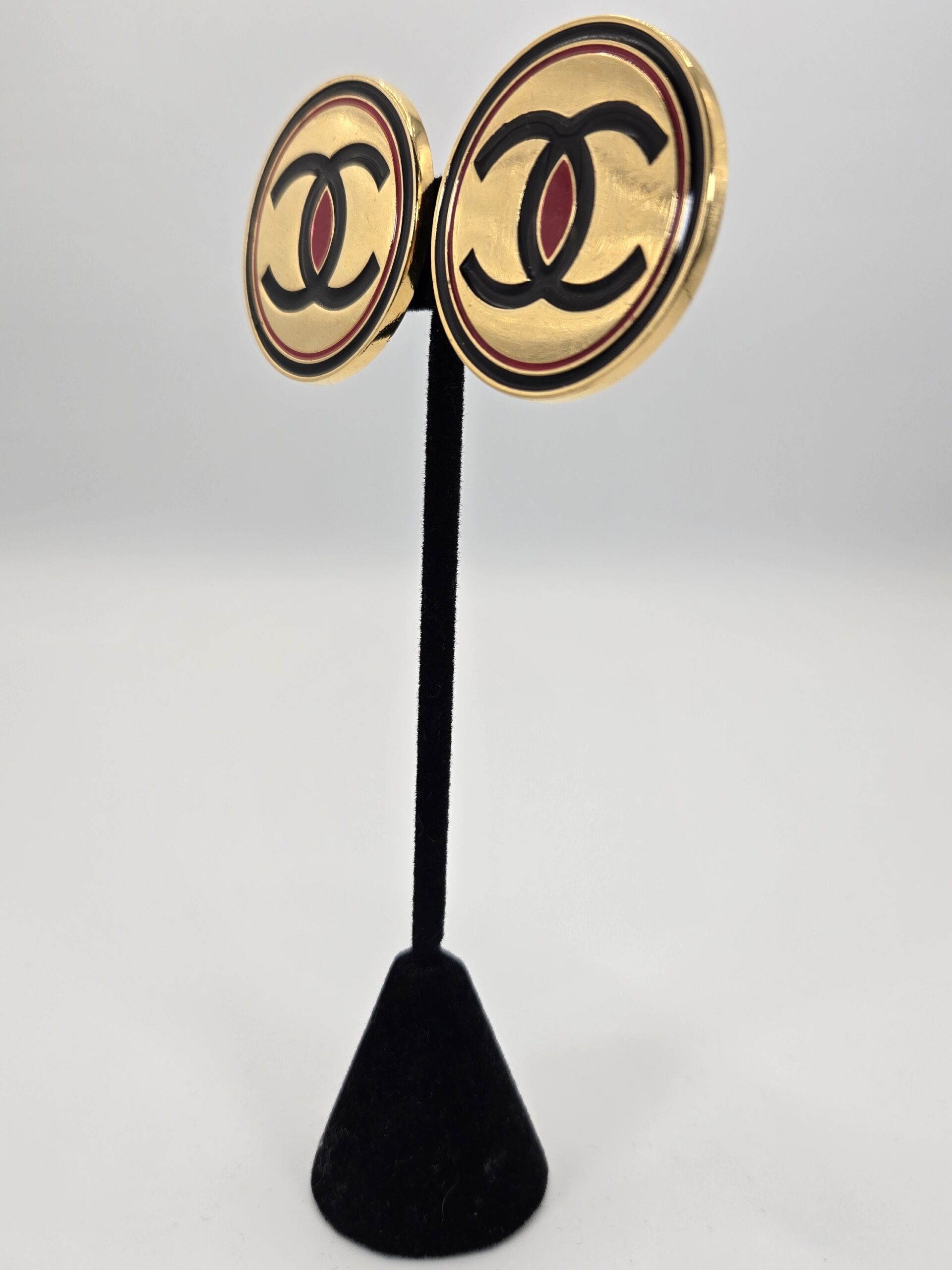 Chanel Gold Circular Earrings