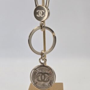 Chanel 06P CC coin key charm gold tone bag charm 4.5 inch